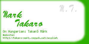 mark takaro business card